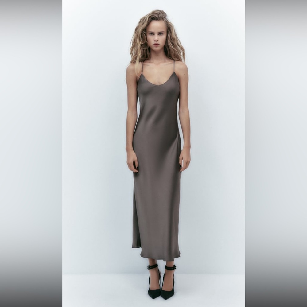 ZARA satin lingerie style dress - Picture 4 of 11
